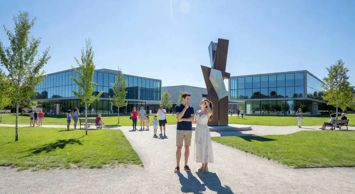 Celibataires se promenant pres du Louvre-Lens
