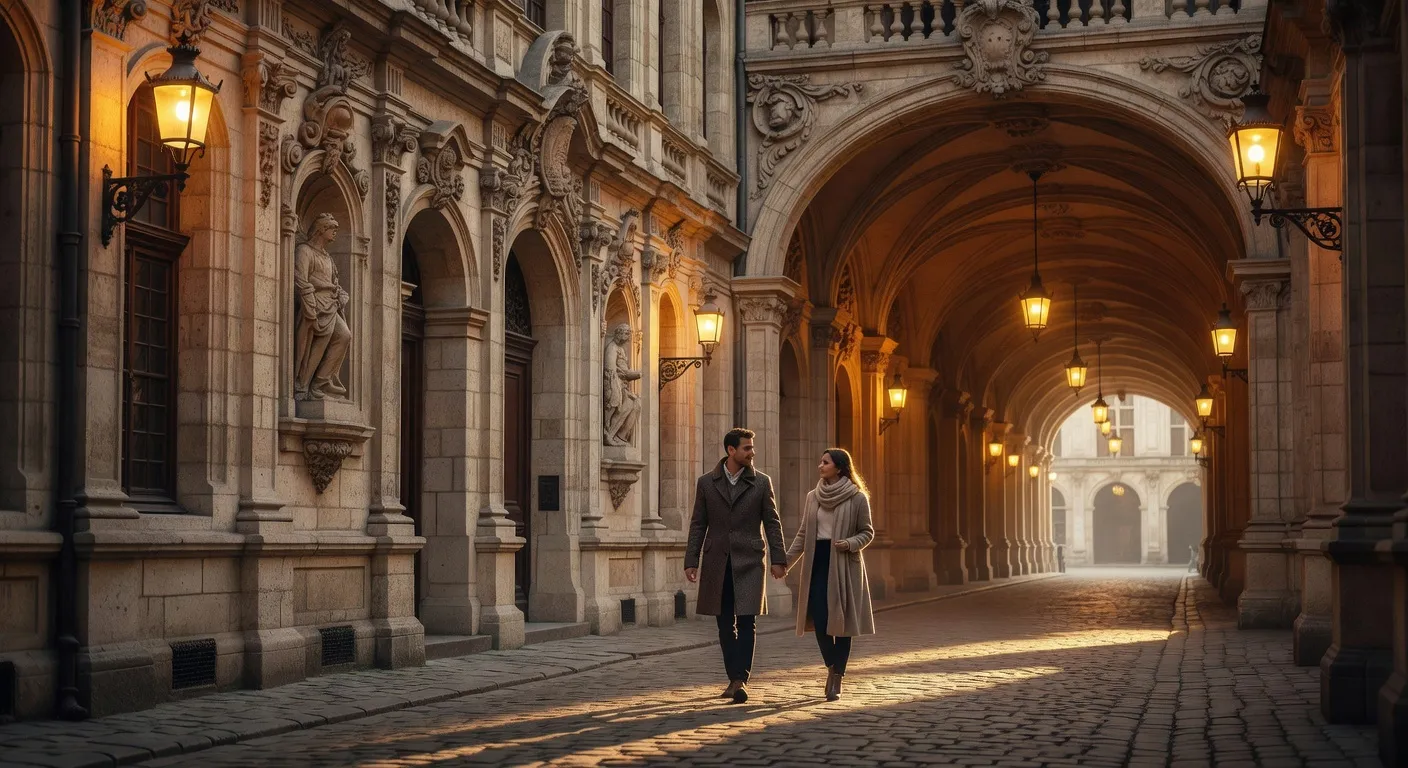 Terrasse de cafe animee sur la Grand-Place d'Arras