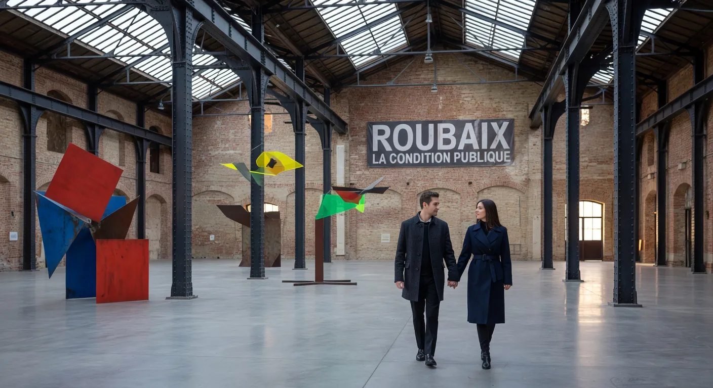 Terrasses animees le long du canal de Roubaix un soir d'ete