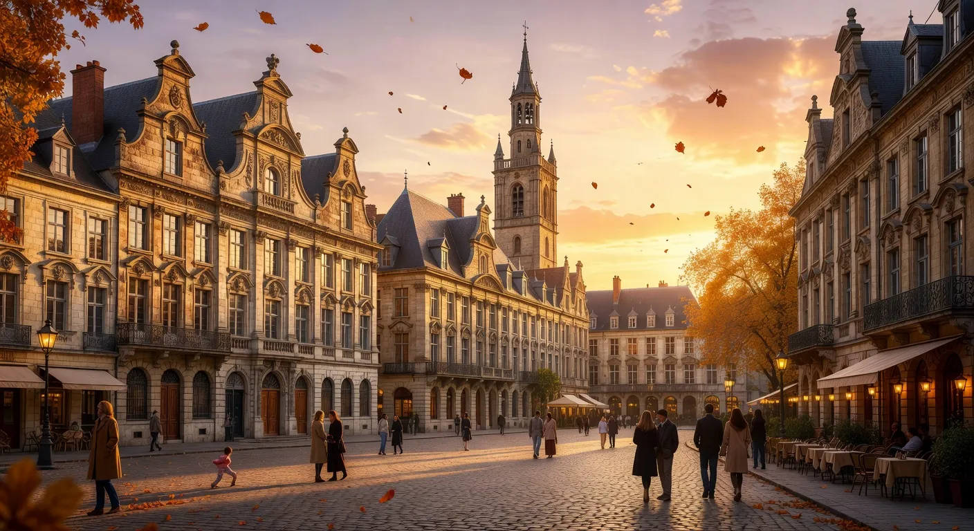 Rencontre a Arras - Vue sur la Grand'Place et le beffroi